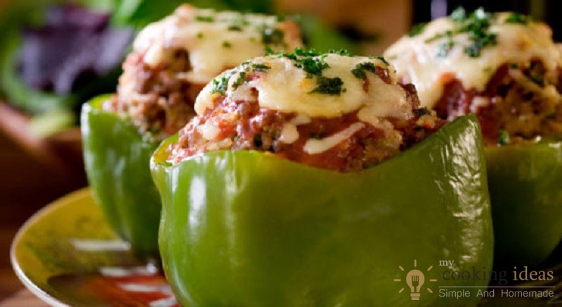 Bell Peppers Stuffed With Mushrooms