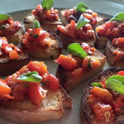 Bruschetta With Roasted Peppers