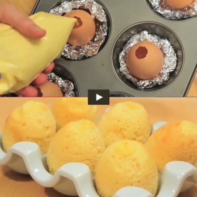 Cake Batter Into An Empty Egg! I Can’t Wait To Try This!
