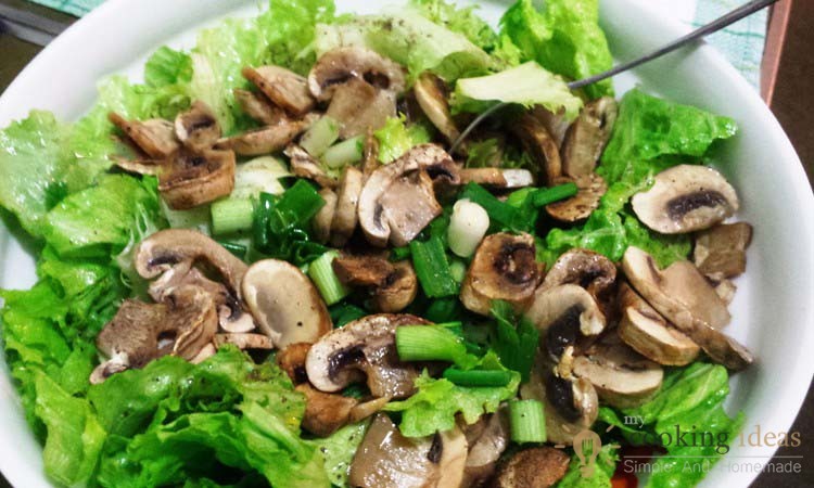 Cool Spring Salad With Fresh Mushrooms